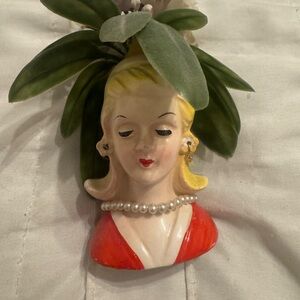 Vintage lady vase planter
